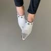 Puntilla Carlota en cuero blanco graneado • A pedido