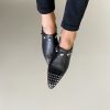 Puntilla Carlota en cuero italiano negro  • A pedido