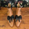 Botin Manola Camel y charol negro • A pedido