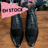 Botin Vicentica richato, reno y cuero negro