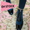 Botin Santina richato negro y reno azul índigo