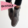 Botin Reinalda cuero envejecido gris ceniza