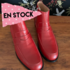 Botín Chafika italiano rojo