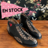 botin Oscarina gris carbón y reno leopardo