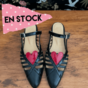 Puntilla Cirila cuero y richato negro