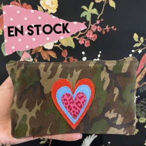 Billetera abundantia de piel reno militar