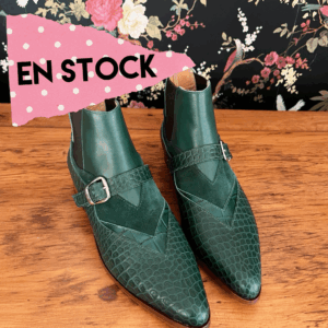 Botín Hilda en composé de verdes