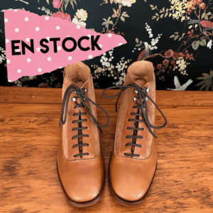 Botín Eglantina cuero curry y reno habano