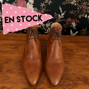 Botín Emi cuero salvaje agreste oro