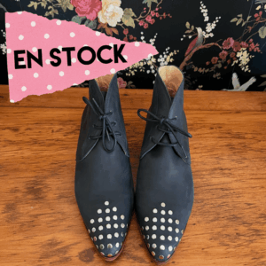 Botin Maria Emiliana en cuero black  carbón