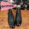 Botin María en cuero y richato negro